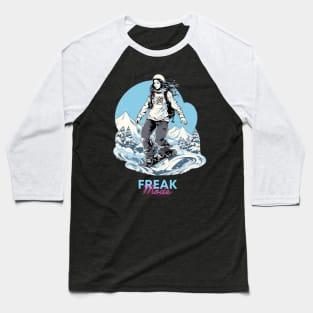 Freak Mode  - Women's Snowboard Baseball T-Shirt